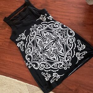 Style & Co. Black and White Graphic dress size large